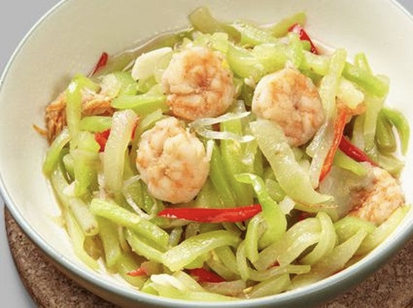 Tumis Udang Labu Siam
