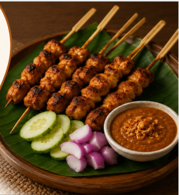 SATE AYAM DENGAN SAUS KACANG